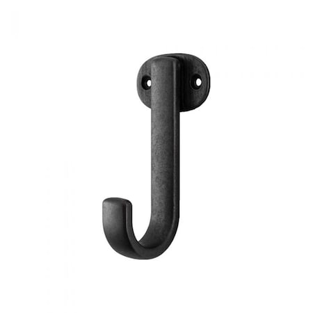Belwith Products Belwith 4.75 in. Contemporary Single Long Hook, Black Iron BWS077189 BI
